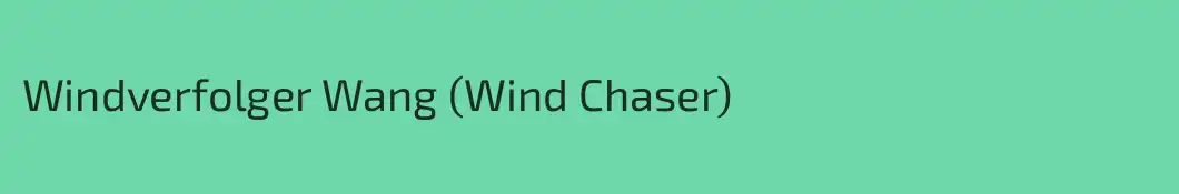 Windverfolger Wang (Wind Chaser)